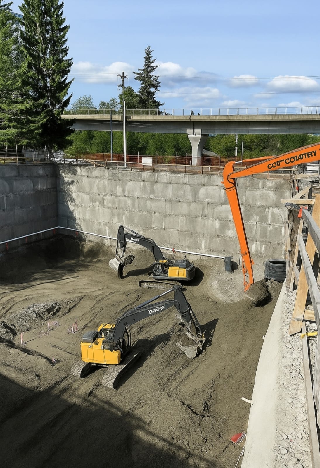 Multi-excavator commercial site — Industrial site — VSK Siva Contractors